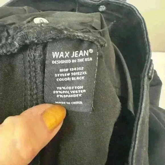 Wax Jean Butt, I love you black stretch jeans shorts double button size … - Picture 3 of 7